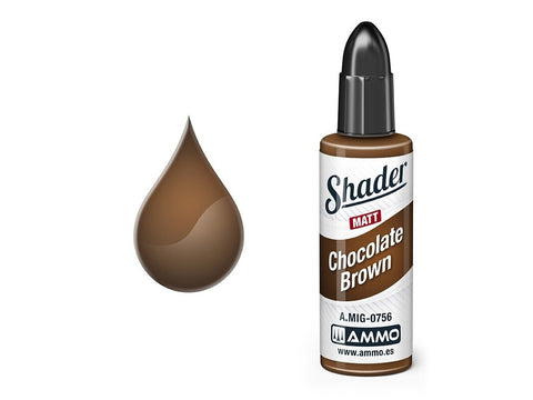 AMMO MIG Matt Shader dažai Šokoladinė ruda 10 ml, 0756
