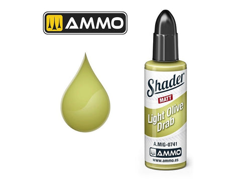 AMMO MIG SHADERS akrilinis matinis dažas Olive Drab 10 ml (0741)