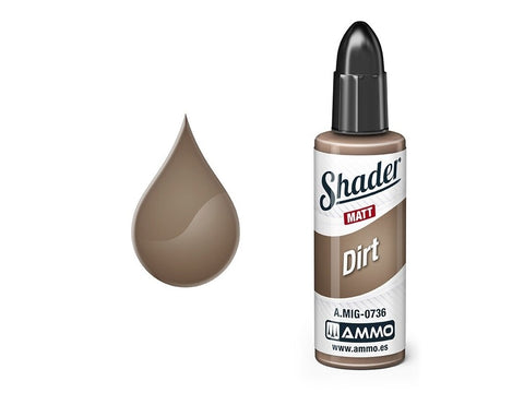 AMMO MIG MATT SHADER Dirt dažai purvo efektams, 10 ml (0736)