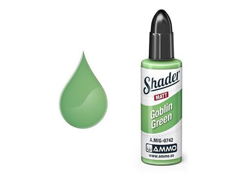 AMMO MIG Matt Shader Goblin Green matiniai dažai 10 ml, A.MIG-0742