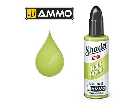 AMMO by Mig Matinis Shader dažai šviesiai žali 10 ml, aerografui (0743)