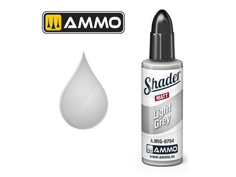 AMMO MIG Matt Shader dažai – šviesiai pilka, 10 ml (0754)