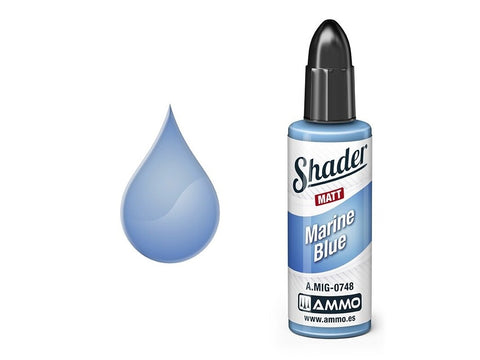 AMMO MIG Matt Shader Marine Blue dažai 10 ml (A.MIG-0748)