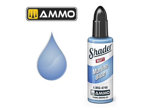 AMMO MIG Matt Shader Marine Blue dažai 10 ml (A.MIG-0748)