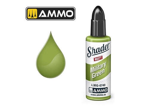 AMMO by MIG matiniai Shader dažai Military Green 10 ml (A.MIG-0740)