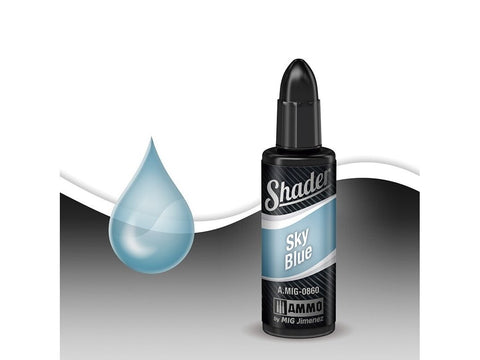 AMMO MIG SHADER Sky Blue efektų dažai modeliui, 10 ml