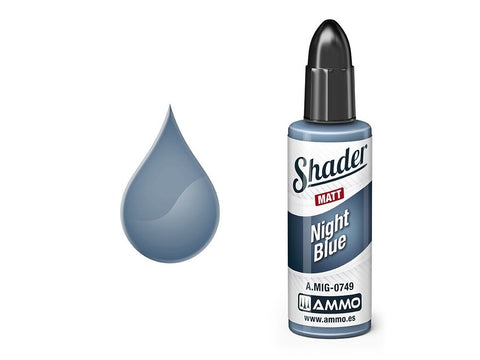 AMMO MIG SHADER matinis dažas aerografui Night Blue 10 ml (0749)