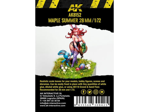 AK Interactive vasaros klevo lapai 28mm / 1:72 dioramoms, 7 g