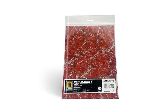 AMMO Red Marble apvalūs marmuro išpjovimai wargame bazėms 28–50 mm, 8778