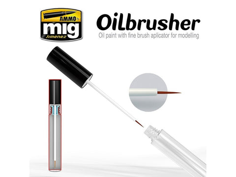 AMMO MIG Oilbrusher Space Purple 3526 – aliejiniai dažai sendinimui su teptuku