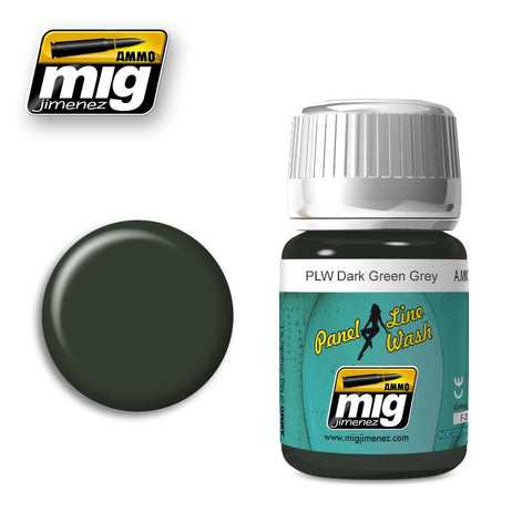 AMMO MIG panelių ploviklis Dark Green Grey, 35 ml, RLM 70/71
