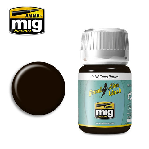 AMMO MIG Panel Line Wash gilus rudas sendinimo skystis 35 ml