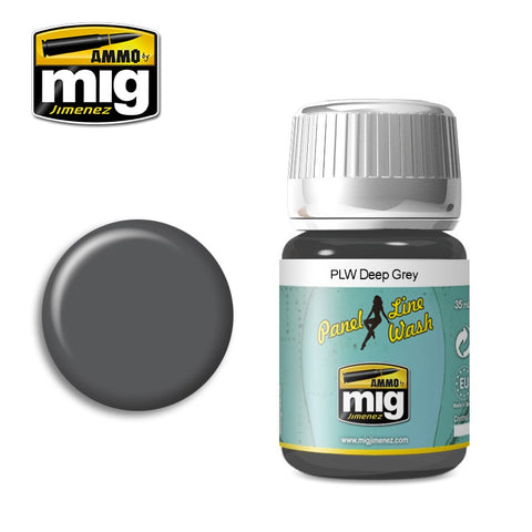 AMMO MIG PANEL LINE WASH tamsiai pilkas sendinimo skystis 35 ml