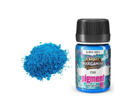 AMMO MIG Pigmentas Cyan 35 ml – figūrėlėms ir dioramoms