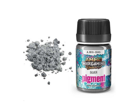 AMMO MIG sidabrinis pigmentas 35 ml, A.MIG-3045 – miniatiūroms