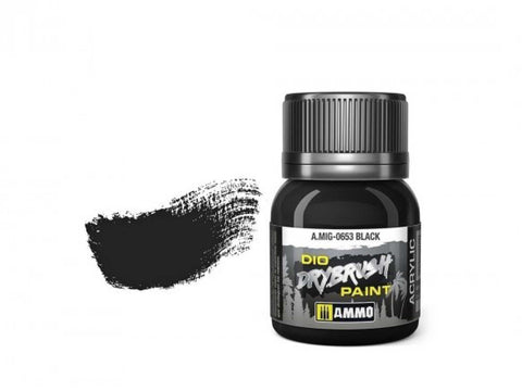 AMMO MIG DRYBRUSH sendinimo dažai Black Brown 40 ml (A.MIG-0653)