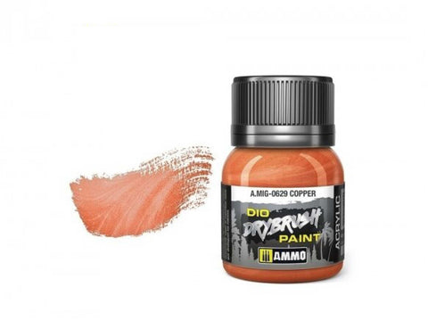 AMMO MIG DRYBRUSH akriliniai dažai sendinimui Copper (varis), 40 ml, 0629