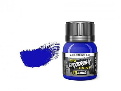 AMMO MIG DRYBRUSH Dark Blue 40 ml – sendinimo dažai, 0641