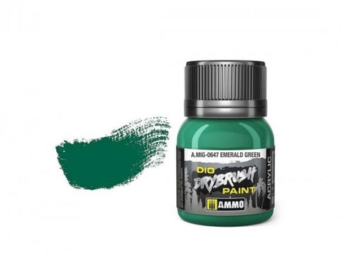 AMMO MIG DRYBRUSH sendinimo dažai Emerald Green 40 ml (0647)