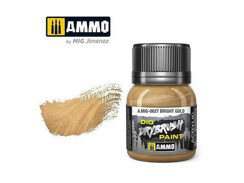 AMMO MIG DRYBRUSH dažai sausam teptukui Ryškus auksas 40 ml (0627)