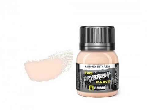 AMMO MIG Drybrush Light Flesh 40 ml – sendinimo dažai A.MIG-0636