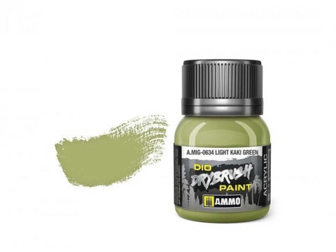 AMMO MIG sendinimo drybrush dažai Šviesi chaki žalia, 40 ml (0634)