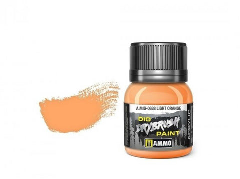 AMMO MIG DRYBRUSH šviesiai oranžiniai dažai, 40 ml (0638)
