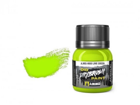 AMMO MIG DRYBRUSH sendinimo dažai Lime Green 40 ml