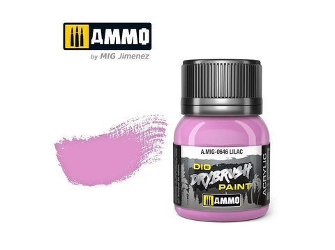 AMMO MIG Drybrush sendinimo dažai Lilac (alyvinė), 40 ml, 0646