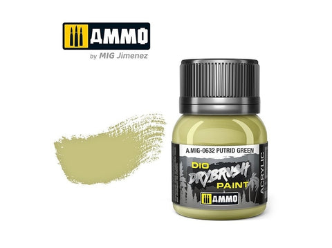 AMMO MIG akriliniai sauso teptuko dažai Putrid Green 40 ml, 0632