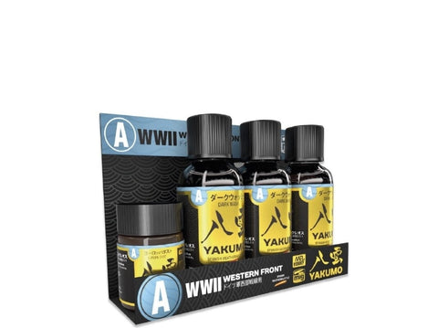 Mr.Hobby Yakumo WWII Vakarų fronto sendinimo rinkinys WY-01, emaliai