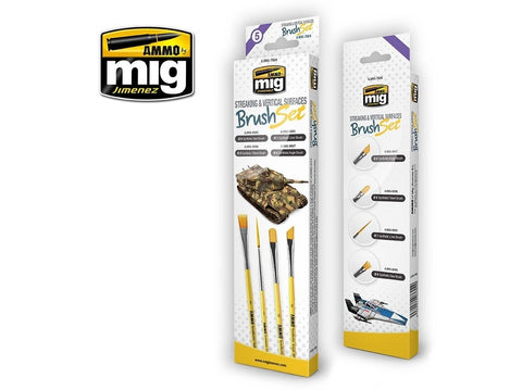 AMMO MIG sendinimo teptukų rinkinys „Streaking & Vertical“