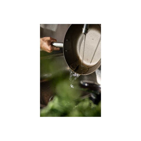 Anglies plieno WOK keptuvė 24 cm sveikam kepimui ir indukcijai