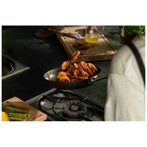 Anglies plieno WOK keptuvė 24 cm sveikam kepimui ir indukcijai