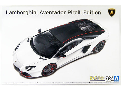 Aoshima Lamborghini Aventador Pirelli Edition 1/24 surenkamas modelis