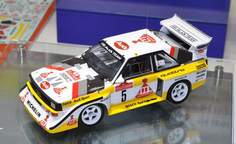 Beemax Audi Sport Quattro S1 E2 Monte Carlo ralis 1986 1/24 modelio rinkinys