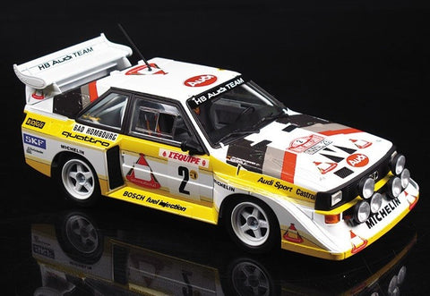Beemax Audi Sport Quattro S1 E2 Monte Carlo ralis 1986 1/24 modelio rinkinys