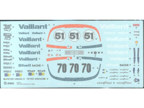 Beemax Porsche 935 K2 1977 DRM, 1/24 plastikinis surinkimo rinkinys