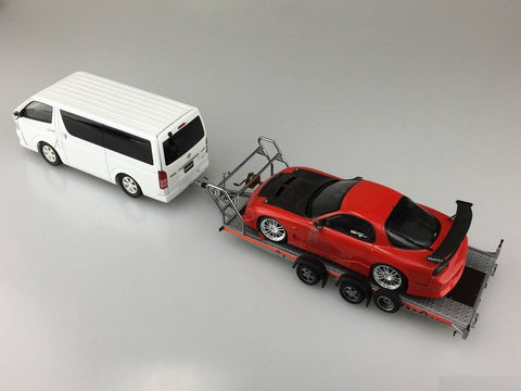 Aoshima Brian James A4 autovežis priekaba, 1/24 plastikinis modelis