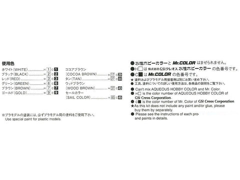 Aoshima Sir Winston Churchill 3 stiebų škuna, 1/350 plastikinis modelis 05714