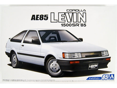 Aoshima Toyota AE85 Corolla Levin 1500SR ’85 1/24 surenkamas modelis