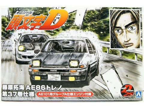 Aoshima Initial D AE86 Trueno Fujiwara Takumi 1/24 surenkamas modelis Vol.37