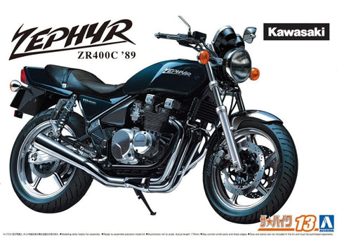 Aoshima Kawasaki Zephyr ZR400C '89 1/12 plastikinis surenkamas modelis