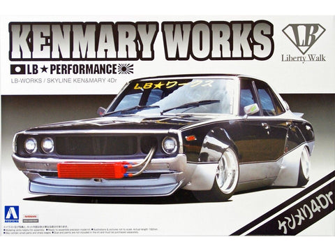 Aoshima LB Performance Nissan Skyline Kenmary 4 durų 1/24 surinkimo rinkinys