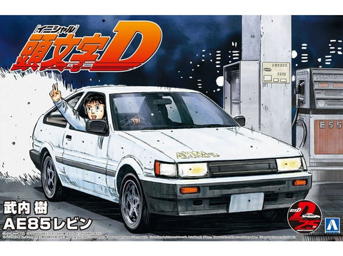 Aoshima Initial D Toyota AE85 Levin Takeuchi versija 1/24 modelio rinkinys