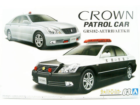 Aoshima Toyota Crown GRS182 2005 policijos automobilis, 1/24 rinkinys