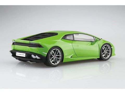 Aoshima Lamborghini Huracán 1/24 nudažytas surinkimo rinkinys, šviesiai žalias