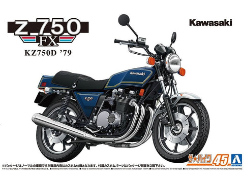 Aoshima Kawasaki Z750FX 1979 Custom 1/12 surenkamas plastikinis modelis