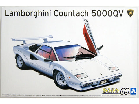 Aoshima Lamborghini Countach 5000 QV 1985/88 1/24 surenkamas modelis