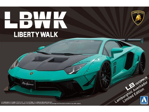 Aoshima LB-Works Lamborghini Aventador Limited Edition rinkinys